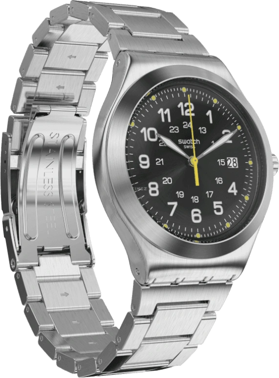Swatch,IRONY 42.70mm,42.70mm,Stainless Steel,Black,YWS439G