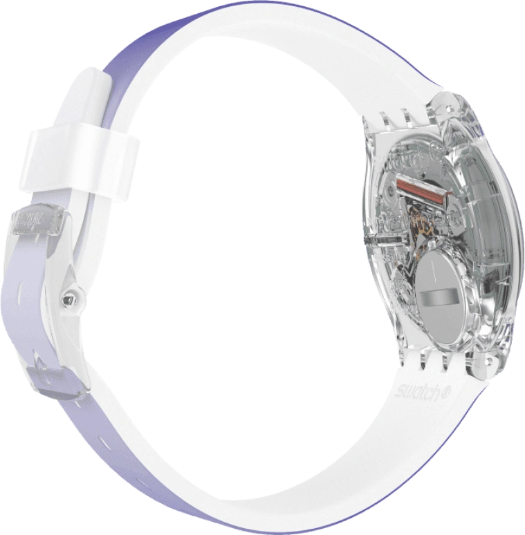 Swatch,Originals 34mm,34mm,Plastic,Purple,Green,Sapphire,Crystal Glass,GE718