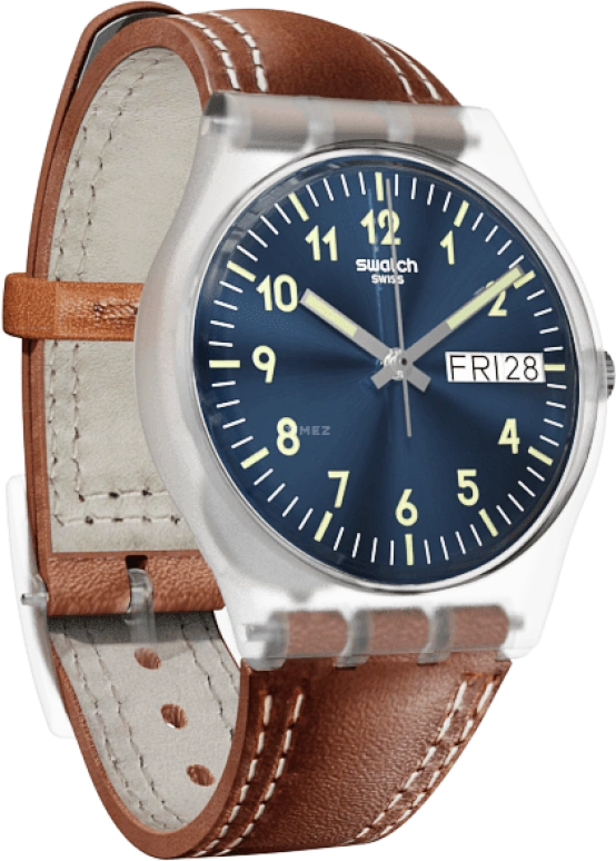 Swatch,Originals 34mm,34mm,Plastic,Blue,GE709