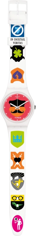 Swatch,Originals 34mm,34mm,Plastic,Red,Quartz,Tonneau,White,GW179