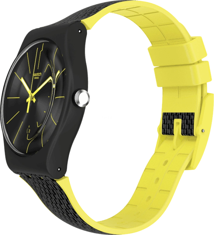 Swatch,Originals 41mm,41mm,Plastic,Black,SUOB406