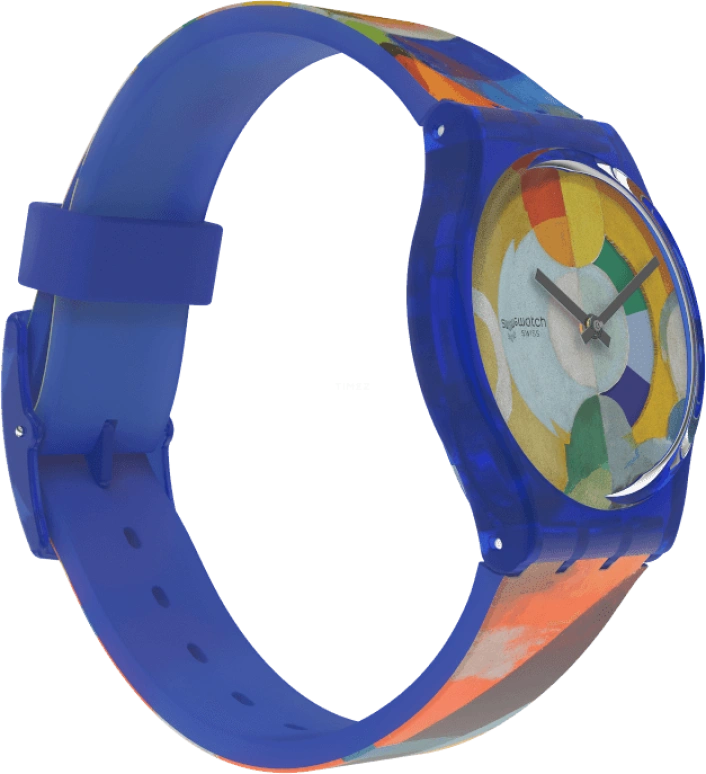 Swatch,Originals 34mm,34mm,Plastic,Multi-Color,Quartz,Sapphire,Crystal Glass,Round,GZ712