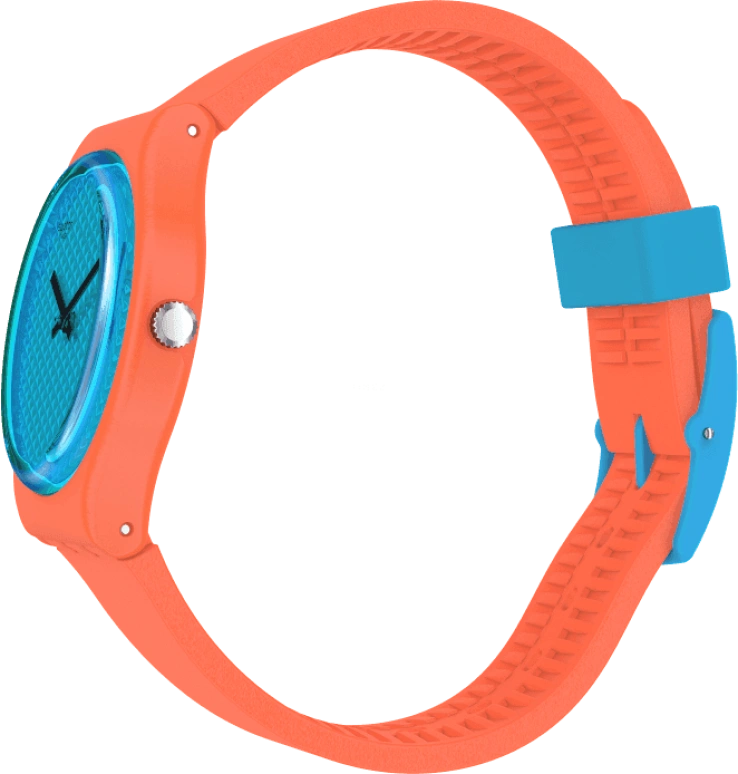 Swatch,Originals 34mm,34mm,Plastic,Blue,GO121
