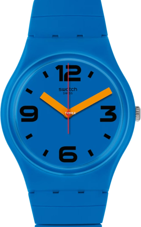 Swatch,Originals 34mm,34mm,Plastic,Blue,Quartz,Round,GN251