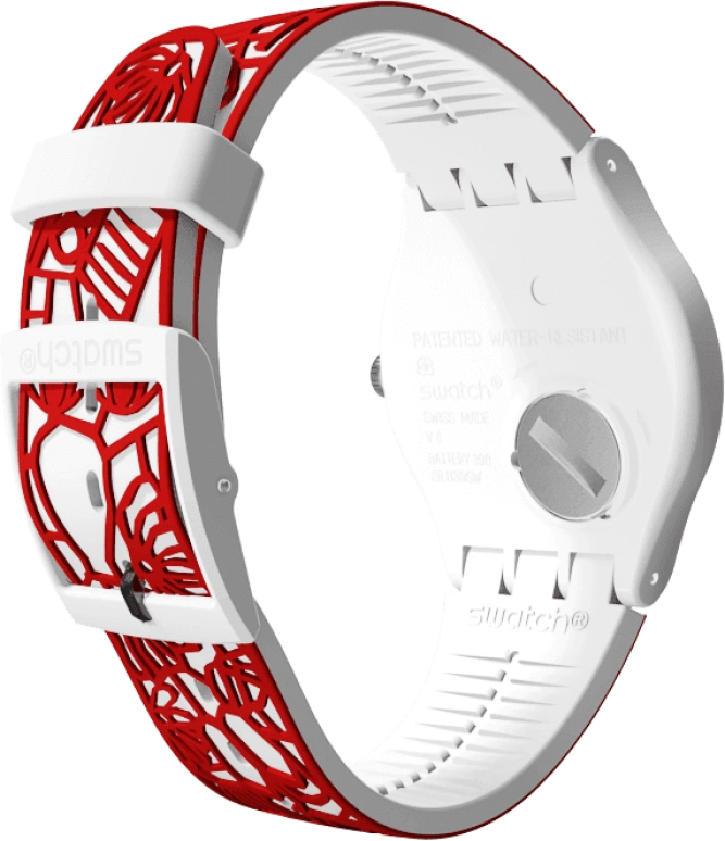 Swatch,Originals 41mm,41mm,Plastic,White,Closed,SUOZ259C