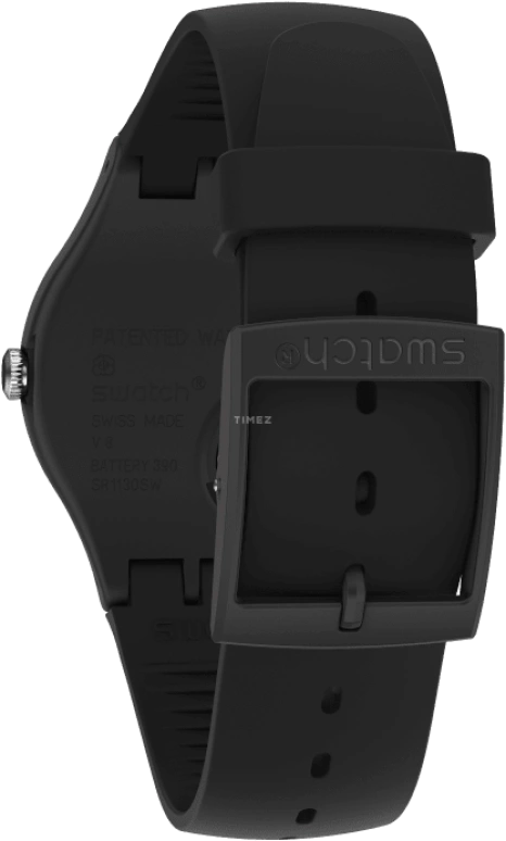 Swatch,Originals 41mm,41mm,Plastic,Black,Sapphire,Crystal Glass,Closed,SUOB732