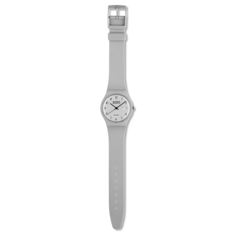 Swatch,Originals 34mm,34mm,Plastic,Silver White,Quartz,Date,Day,GM700
