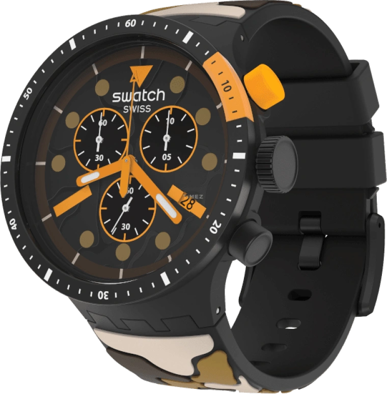 Swatch,THE BOLD 47mm,47mm,Plastic,Black,SB02B410