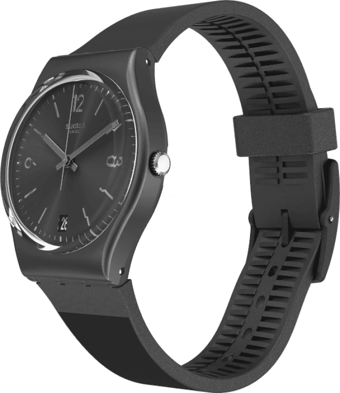 Swatch,Originals 34mm,34mm,Plastic,Black,Quartz,Round,GB430