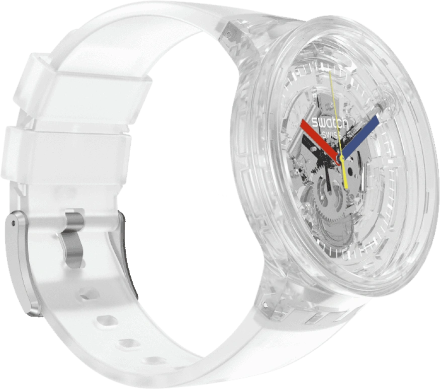 Swatch,THE BOLD 47mm,47mm,Plastic,Transparent,SO27E100