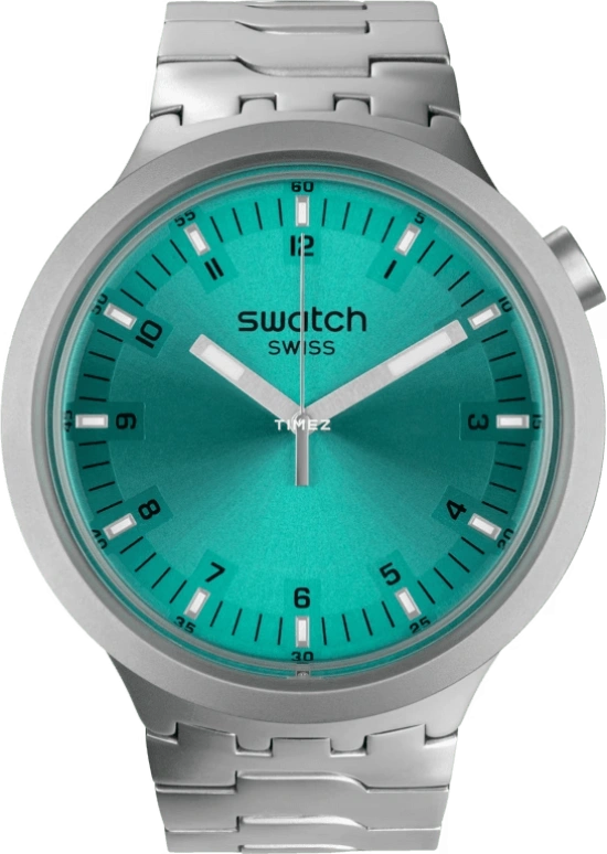 Swatch,Other 47mm,47mm,Stainless Steel,Green,Quartz,Sapphire,Crystal Glass,Round,SB07S100G