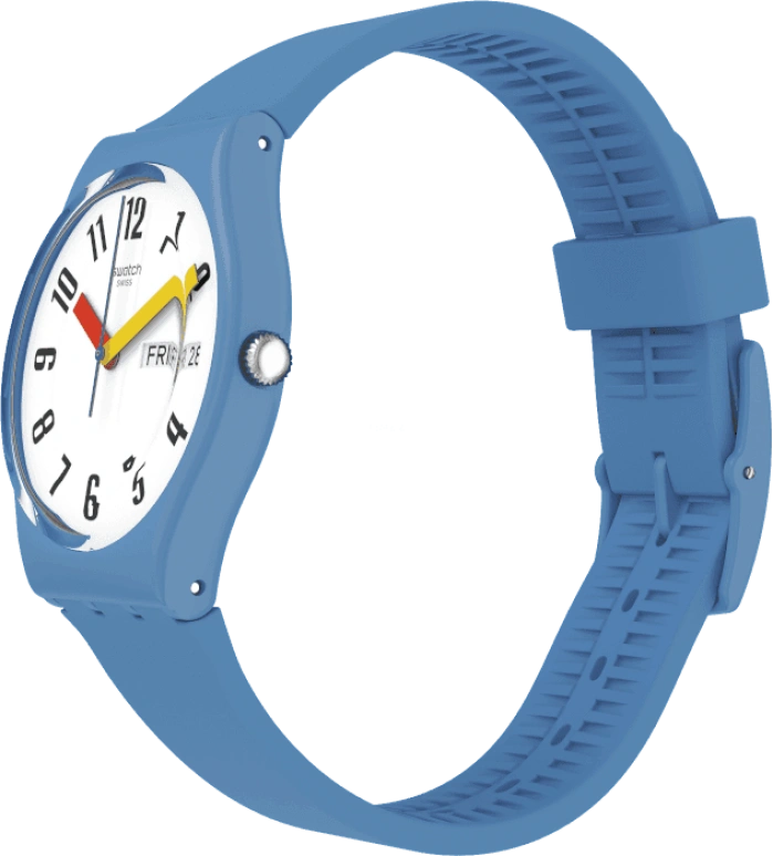 Swatch,Originals 34mm,34mm,Plastic,White,Quartz,Date,Day,GS703