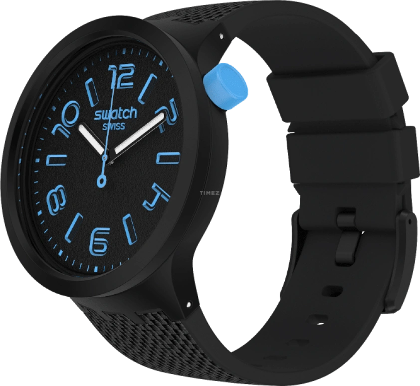 Swatch,THE BOLD 47mm,47mm,Plastic,Black,Sapphire,Crystal Glass,SO27B118