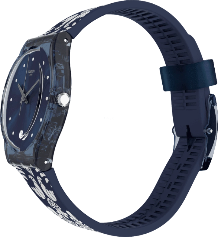 Swatch,Originals 34mm,34mm,Plastic,Blue,GN413