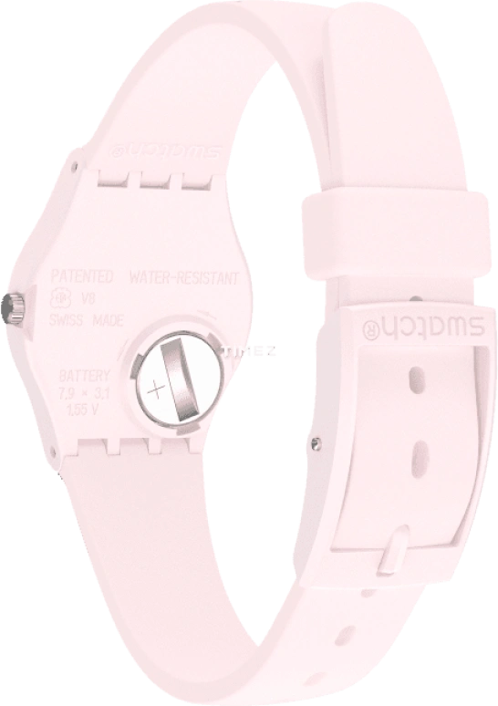 Swatch,I love your folk 25mm,25mm,Plastic,White,Quartz,Tonneau,Pink,LP155