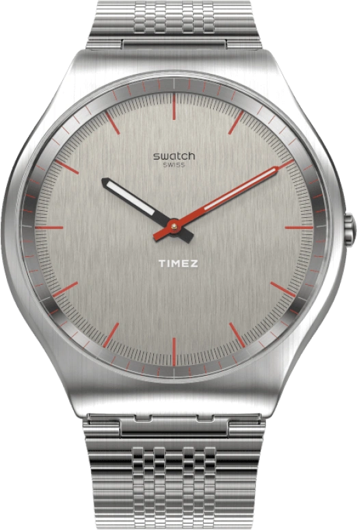 Swatch,Other 42mm,42mm,Stainless Steel,Grey,Quartz,Sapphire,Crystal Glass,Round,SS07S113GG