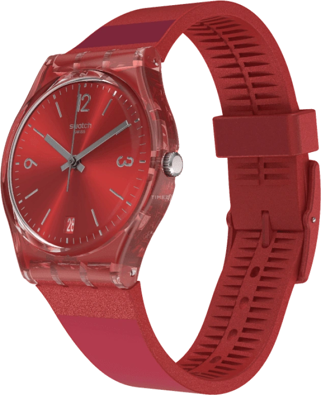 Swatch,Originals 34x39.20mm,34x39.20mm,Plastic,Red,GR406