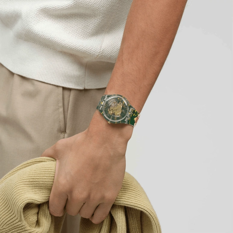 Swatch,Originals 41mm,41mm,Plastic,Transparent,Quartz,Sapphire,Crystal Glass,Round,SUOK147,SUOK147-031