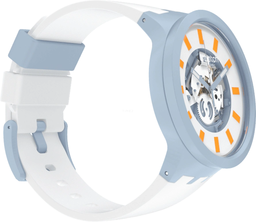 Swatch,THE BOLD 47mm,47mm,Bioceramic,Ceramic,White,SB03N101