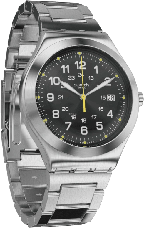 Swatch,IRONY 42.70mm,42.70mm,Stainless Steel,Black,YWS439G