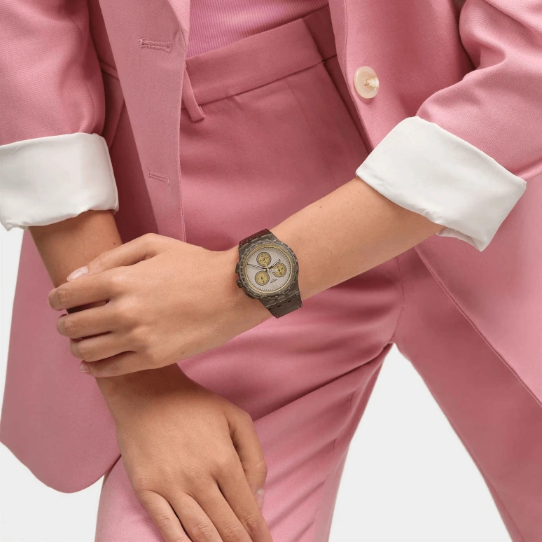Swatch,Other 42mm,42mm,Plastic,Grey,Quartz,Chronograph,Round,SUSM100