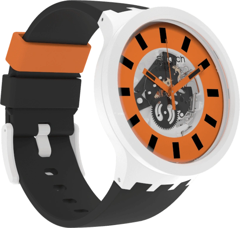 Swatch,THE BOLD 47mm,47mm,Bioceramic,Ceramic,Orange,SB03M104
