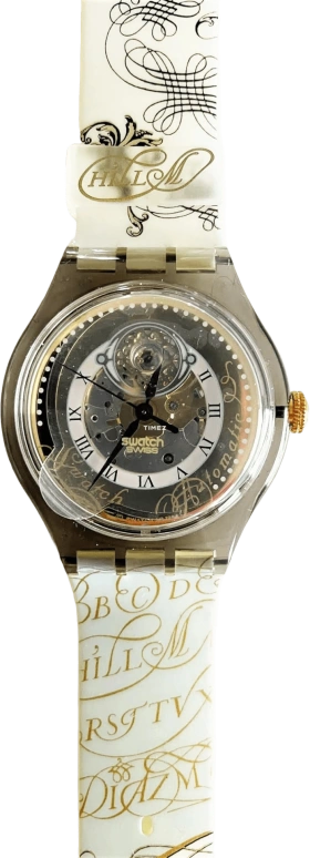 Swatch,Other ,Plastic,Skeleton,Automatic,Sapphire,Tonneau,SAM105