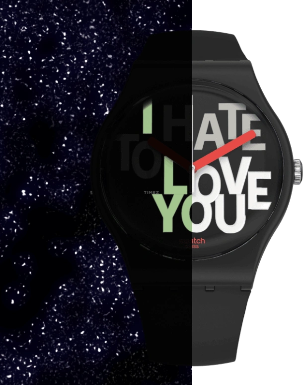 Swatch,Originals 41mm,41mm,Plastic,Black,Closed,SUOB185