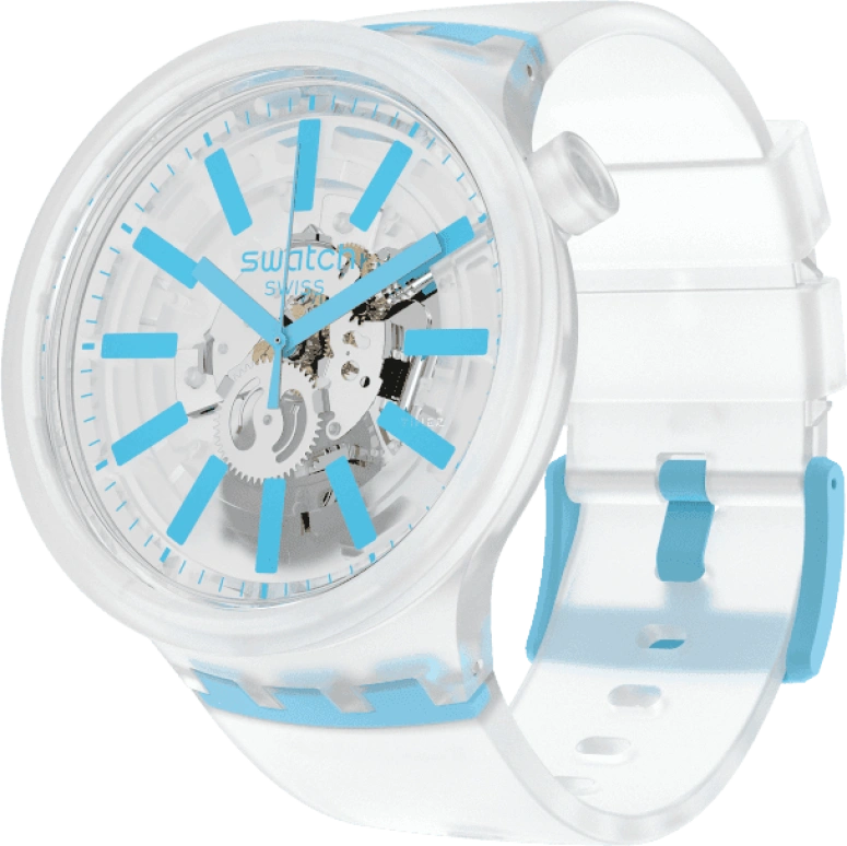 Swatch,THE BOLD 47mm,47mm,Plastic,White,SO27E105