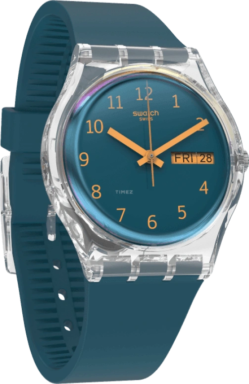 Swatch,Originals 34x39.20mm,34x39.20mm,Plastic,Coffee,Cyan,GE721