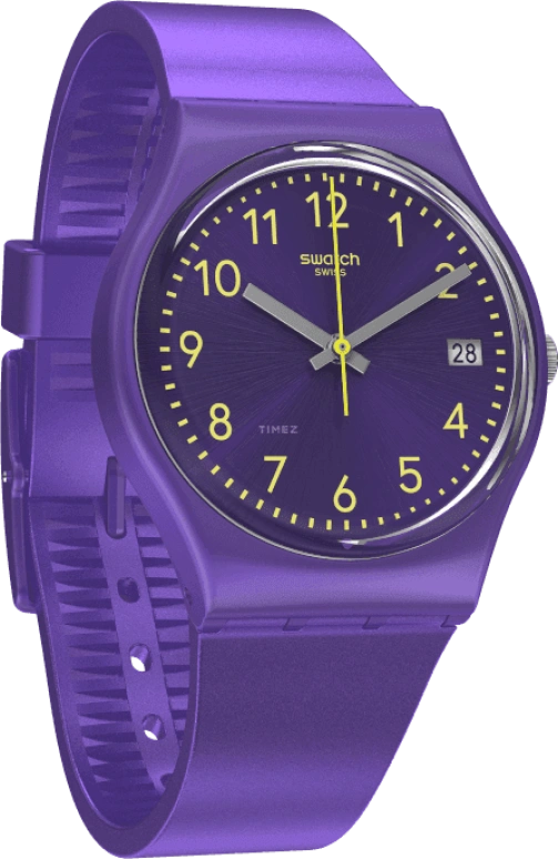 Swatch,Originals 34mm,34mm,Plastic,Purple,GV402