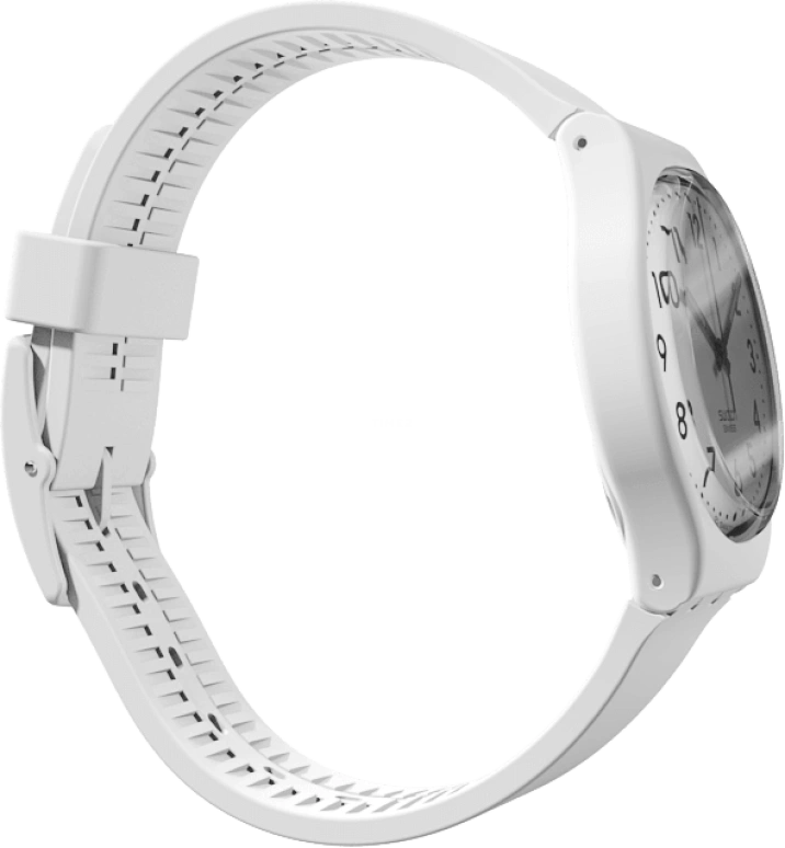 Swatch,Originals 34mm,34mm,Plastic,White,Quartz,Round,GW151O