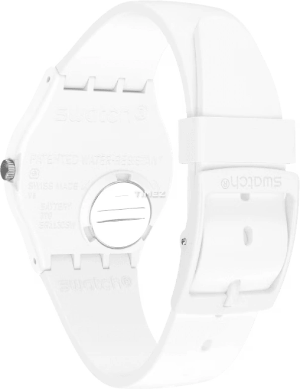 Swatch,Originals 34mm,34mm,Bioceramic,White,Quartz,Tonneau,SO31W100