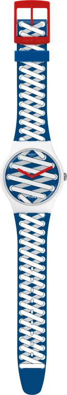 Swatch,Originals 41mm,41mm,Plastic,Blue,White,Quartz,Round,White,SUOW143
