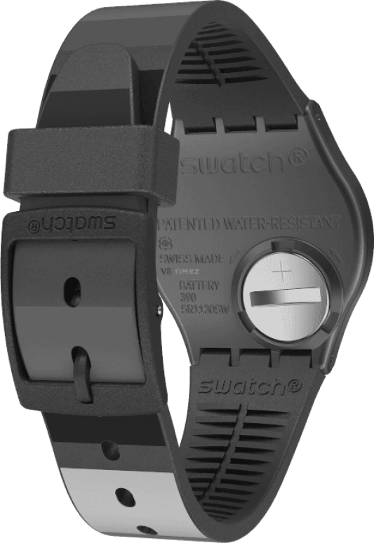 Swatch,Originals 34mm,34mm,Plastic,Black,Quartz,Round,GB430