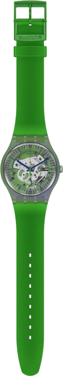 Swatch,Other 41mm,41mm,Plastic,Green,Quartz,Round,SUOM117