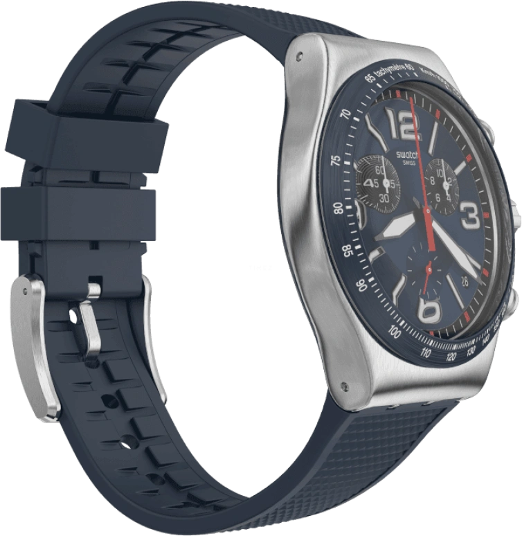 Swatch,IRONY 43mm,43mm,Stainless Steel,Blue,YVS454