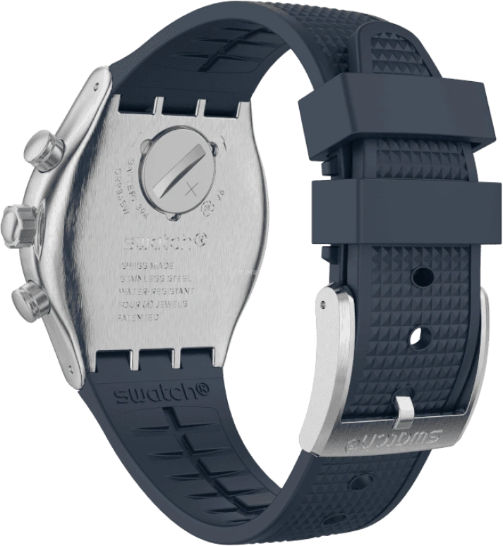 Swatch,IRONY 43mm,43mm,Stainless Steel,Blue,YVS454