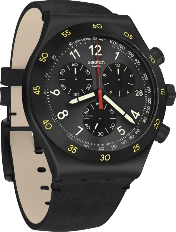 Swatch,IRONY 43x49mm,43x49mm,Black,YVB410