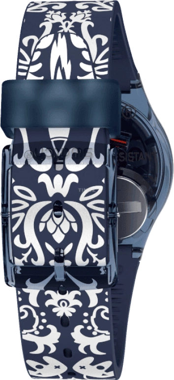 Swatch,Originals 34mm,34mm,Plastic,Blue,GN413