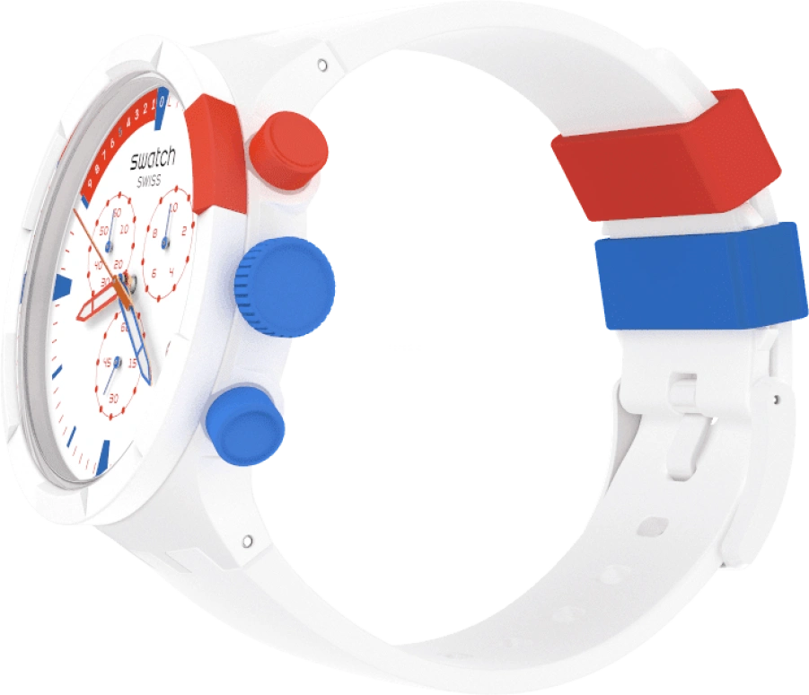 Swatch,THE BOLD 47mm,47mm,Bioceramic,Ceramic,White,Sapphire,Crystal Glass,SB04Z400
