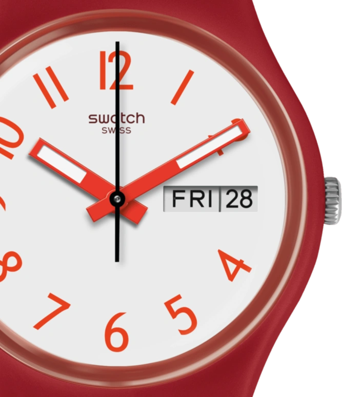 Swatch,Originals 34mm,34mm,Plastic,White,Closed,GR711