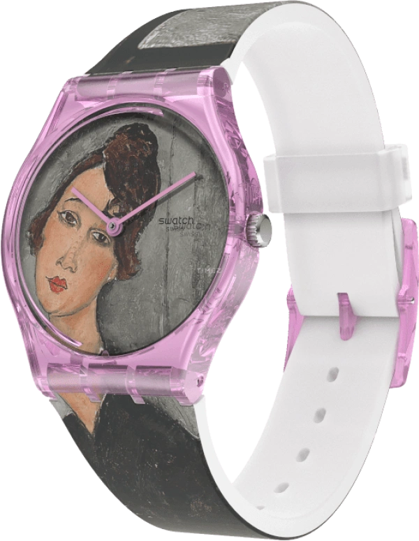 Swatch,Originals 34mm,34mm,Plastic,Multi-Color,Quartz,Sapphire,Crystal Glass,Round,GZ356