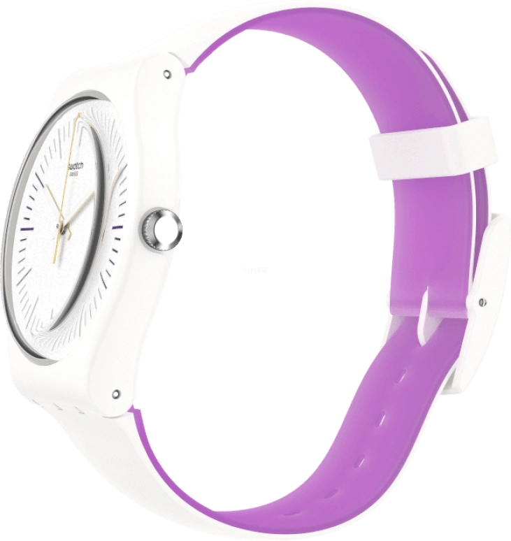 Swatch,Originals 41mm,41mm,Plastic,White,Sapphire,Crystal Glass,SUOW173