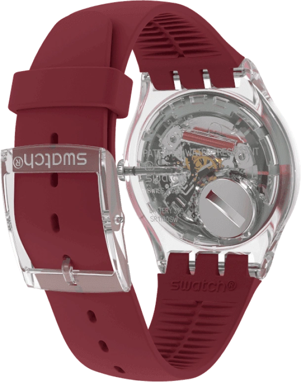 Swatch,Originals 41mm,41mm,Plastic,Pink,Sapphire,Crystal Glass,SUOK717