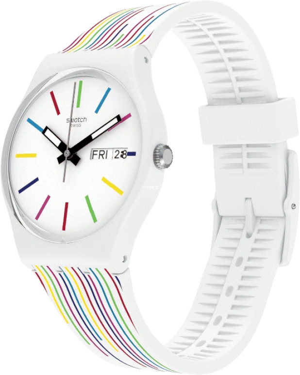 Swatch,Originals 34mm,34mm,Plastic,White,Closed,GW712