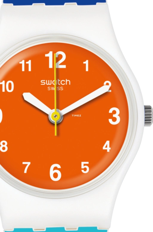 Swatch,Originals 25mm,25mm,Plastic,Red,Quartz,Round,Transparent,LW158