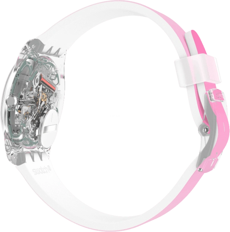 Swatch,Originals 34mm,34mm,Plastic,Pink,Sapphire,Crystal Glass,GE719