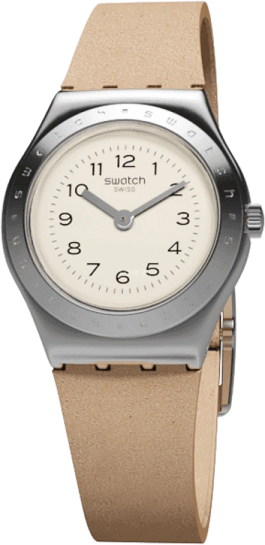 Swatch,IRONY 25mm,25mm,Stainless Steel,Cream,Quartz,Round,Silver,YSS321