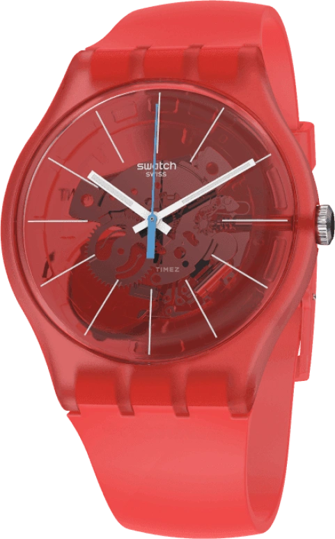 Swatch,Originals 41mm,41mm,Plastic,Red,SUOO105
